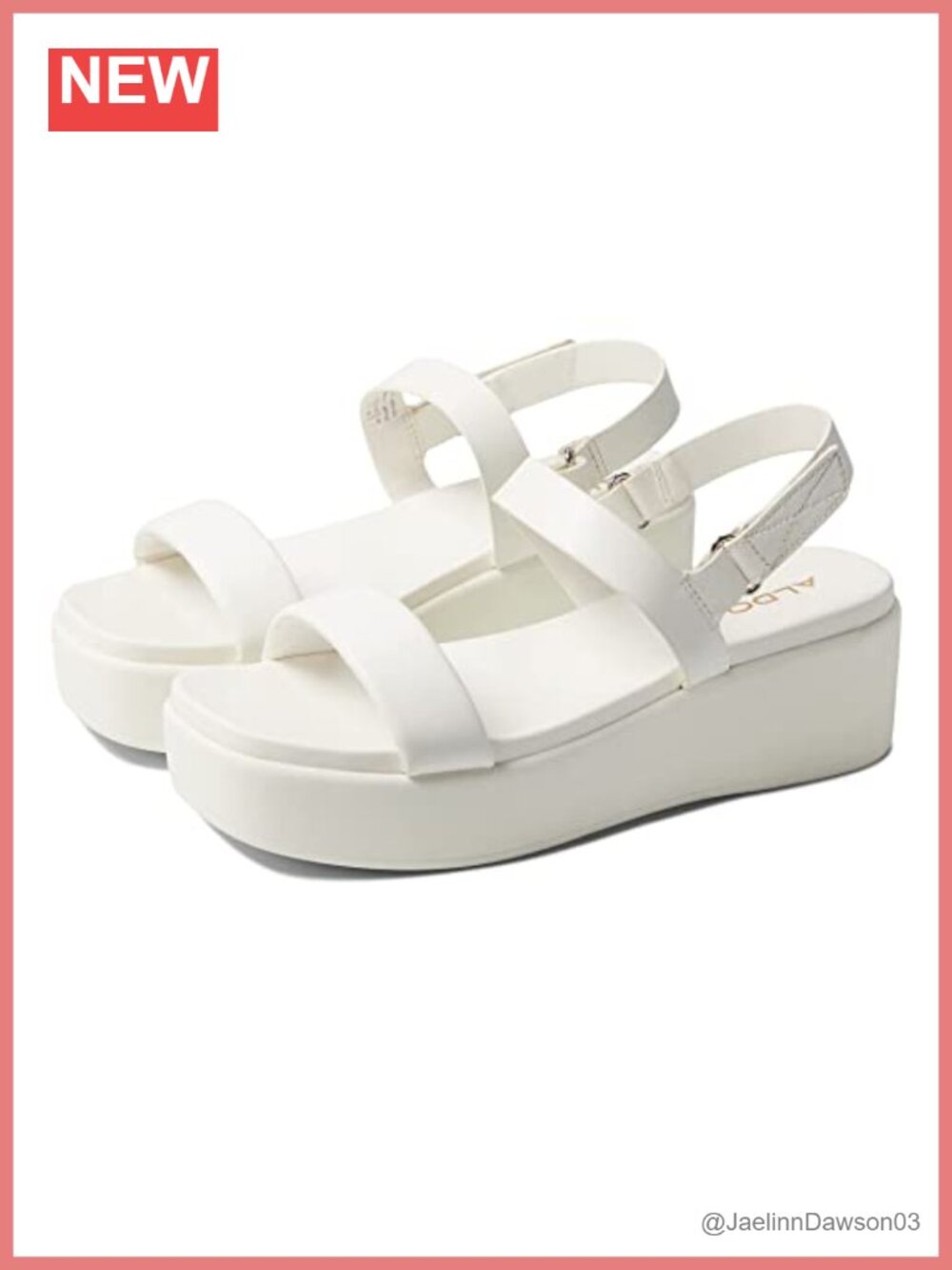 ALDO Women's Tisdal Wedge Sandal Faux Leather Platform Wedge